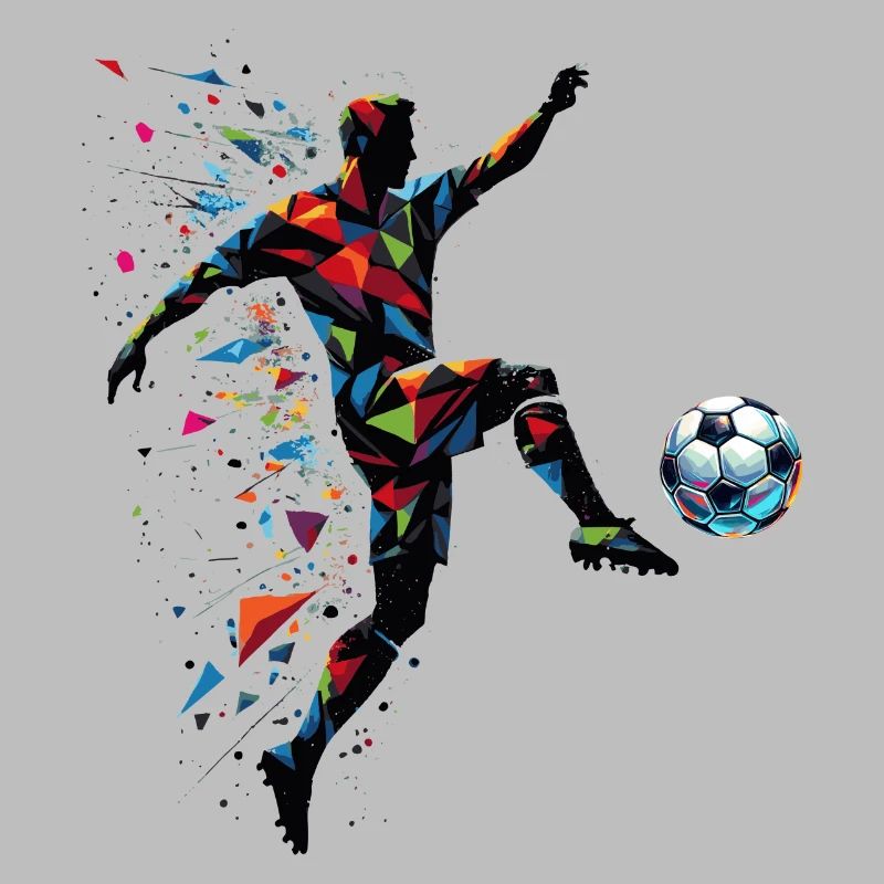 dynamic soccer player playing soccer