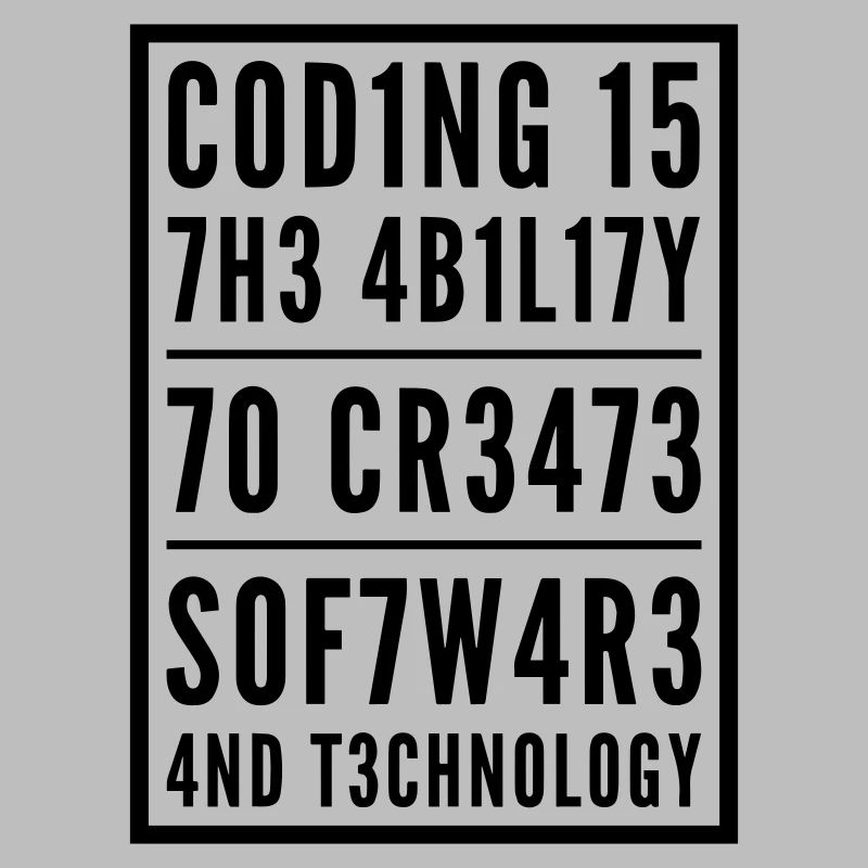 Programmieren Coden L337 Leetspeak Spruch