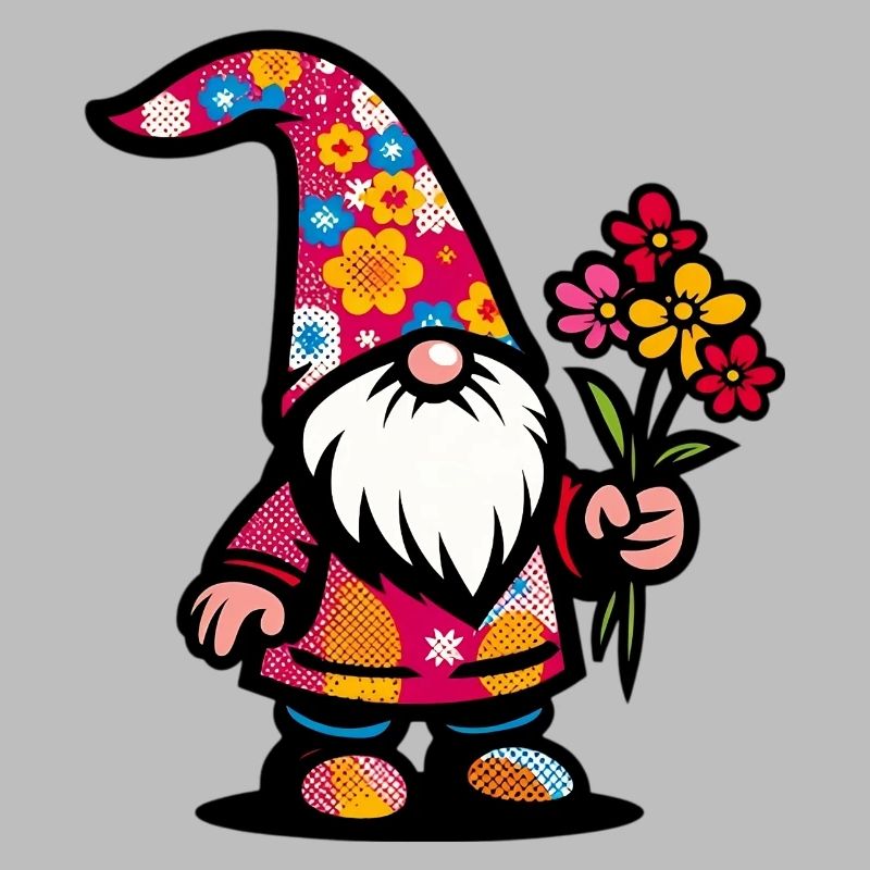 Gnome à fleurs