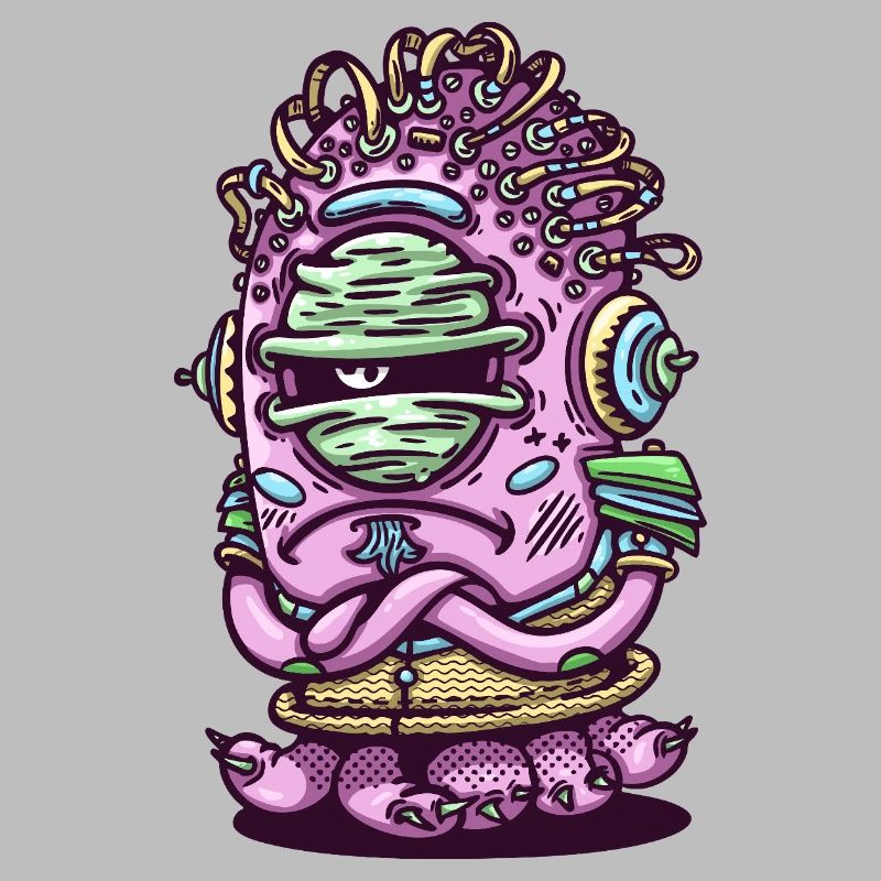 Créature extraterrestre rose de l’espace