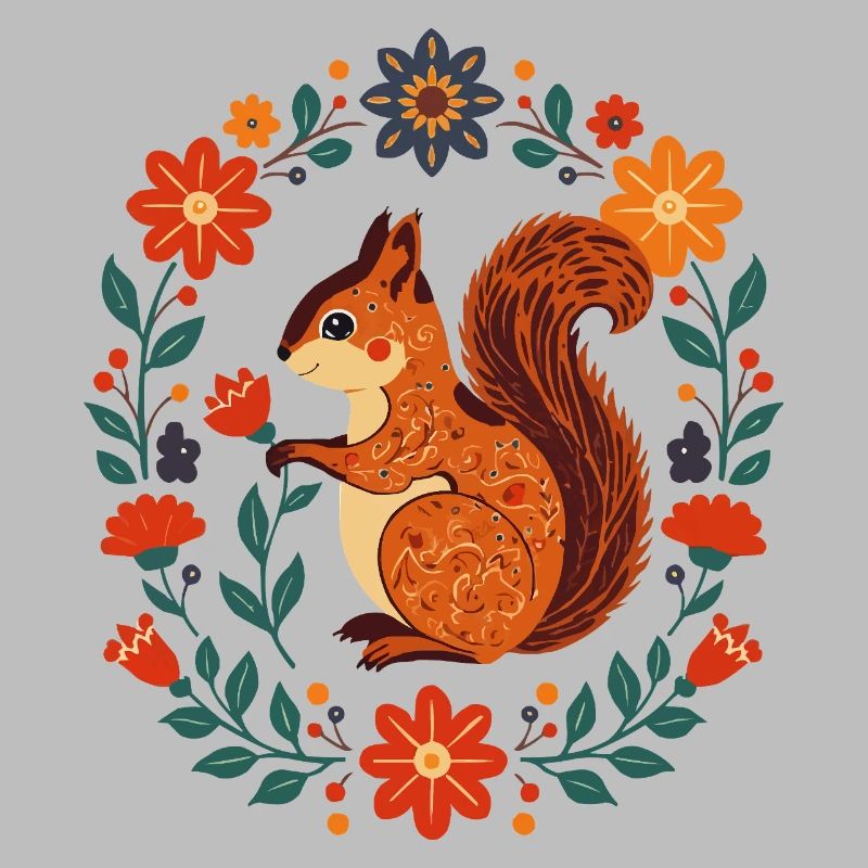 Blumenkranz-Eichhörnchen