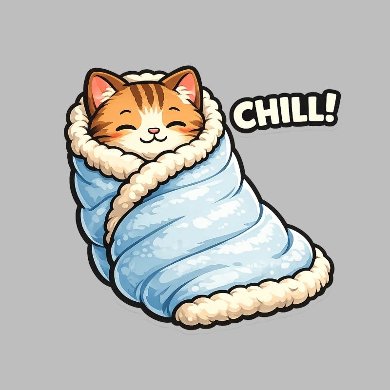 Chat câlin dans la couverture d’hiver