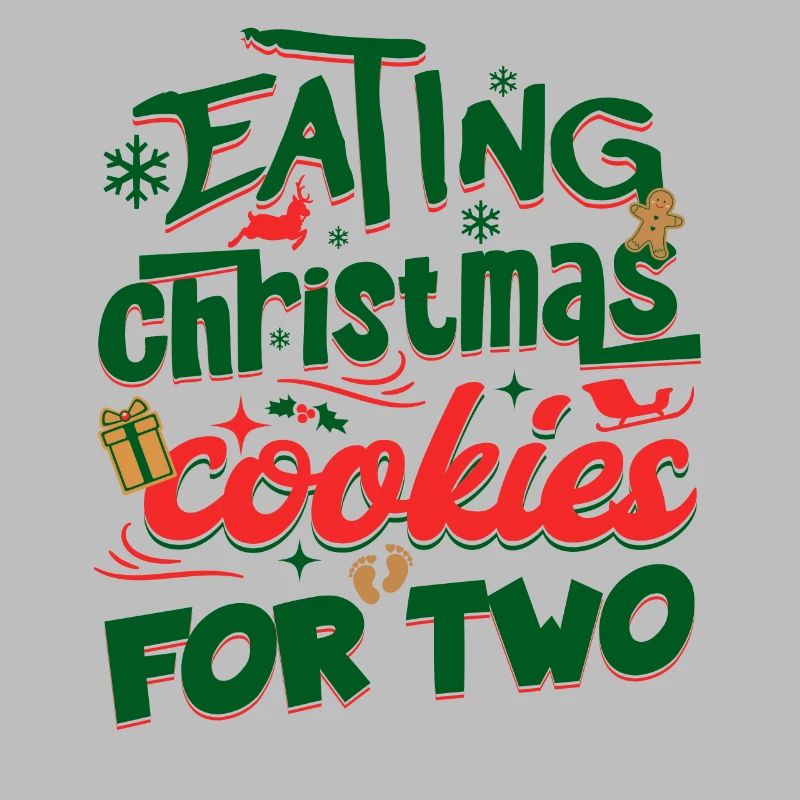 Manger des biscuits de Noël pour deux drôles de maternité