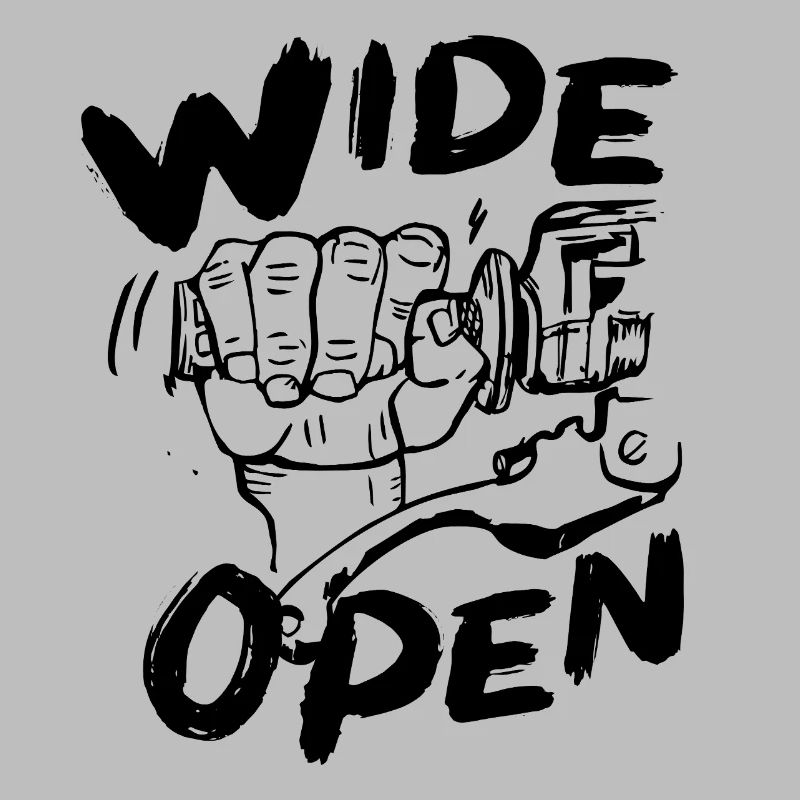 weit geöffnet