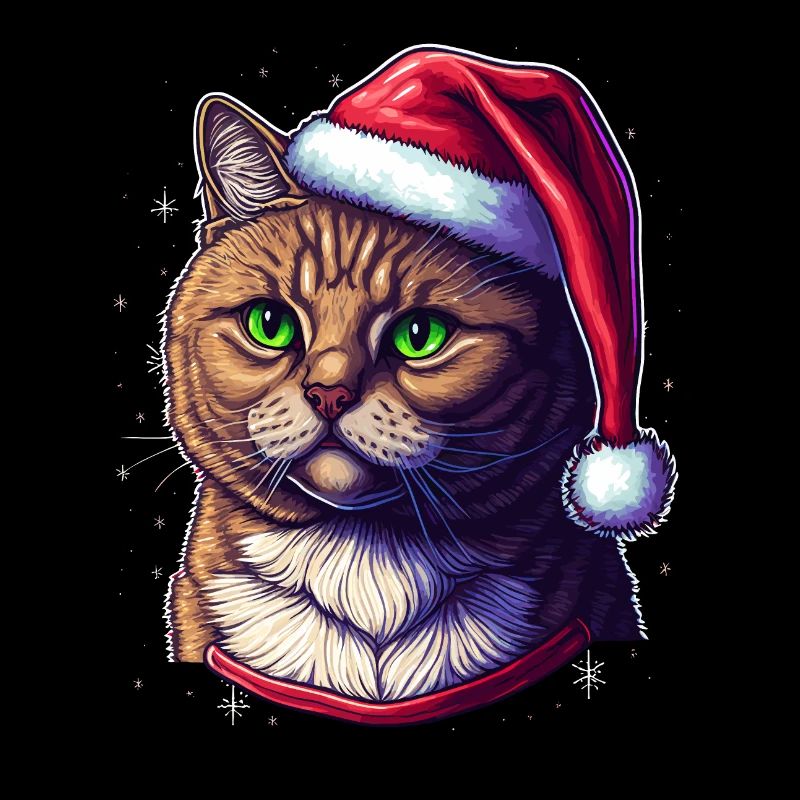 Illustration numérique parfaite du chat d’hiver, un excellent