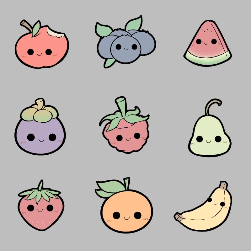 WOMEN'S BERRY MUCH 'NINE FRUIT' PATTERN