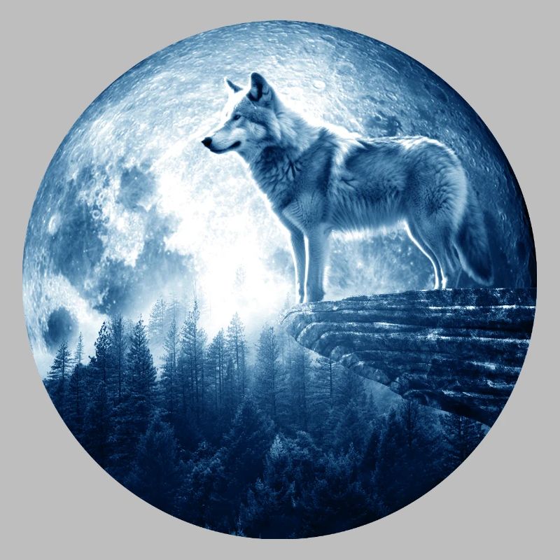 Wolf Howling Celestial EPIC Moon Forest Wolves