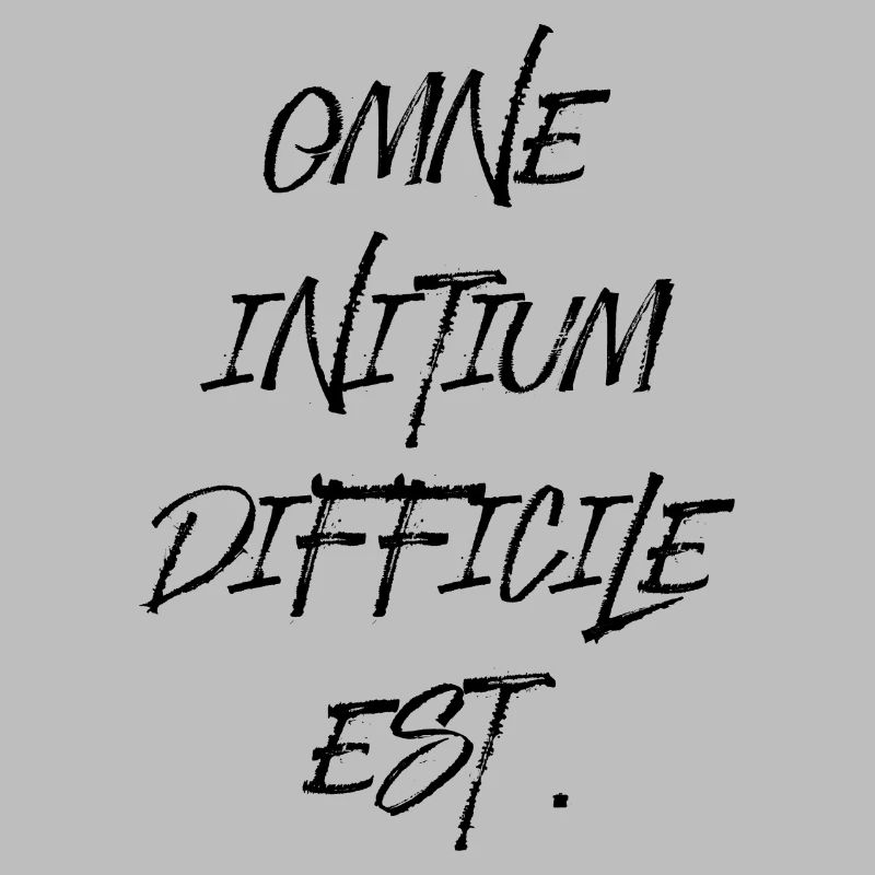 all beginning is difficult Latin quotation scripture