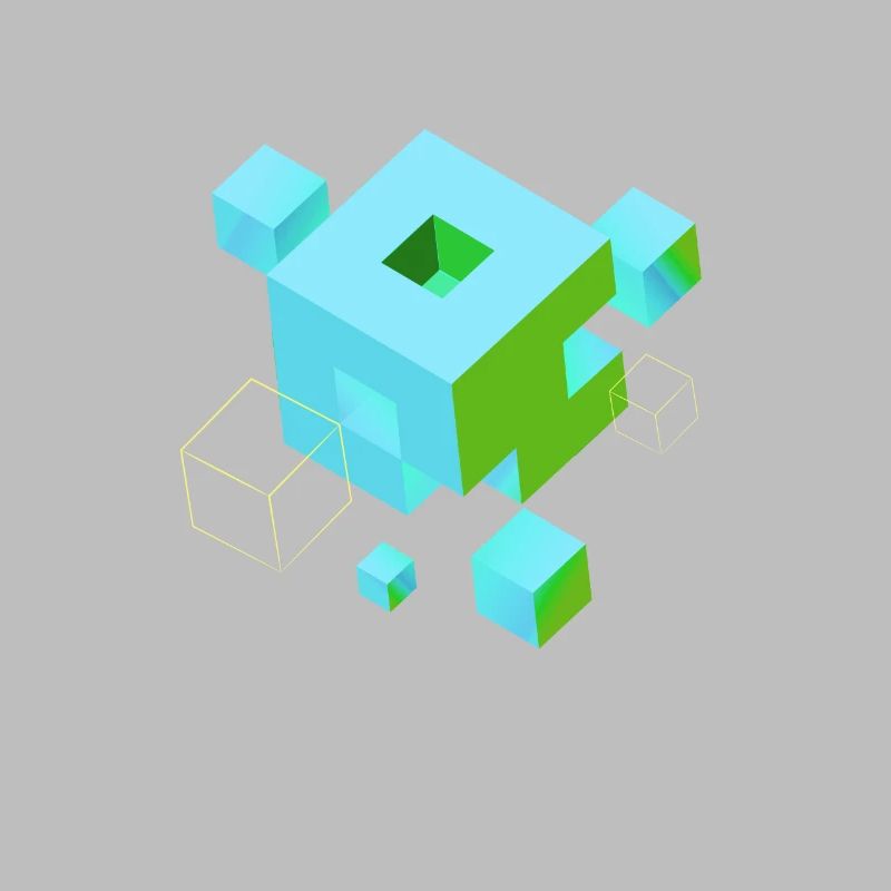 cube pixel 3d nerd game mind craft Rubix Zauber