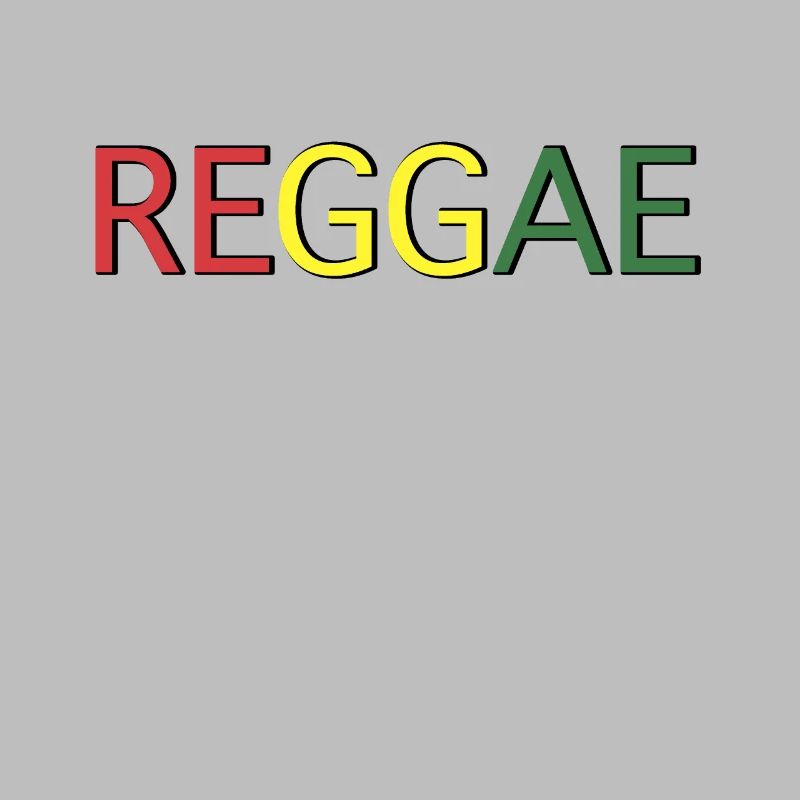Reggae Farbcode Schriftzug
