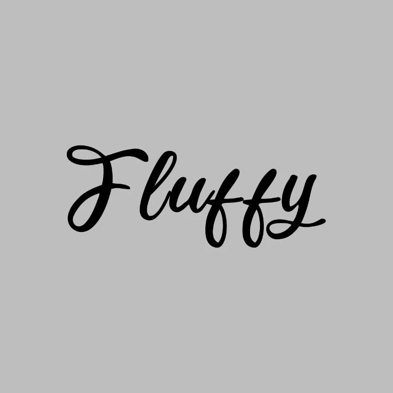 Fluffy Script Glitzer Schriftzug