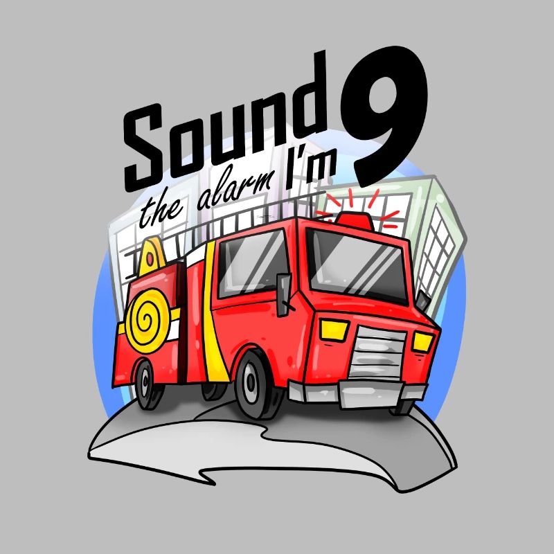 9 years old Young fire brigade fire engine car