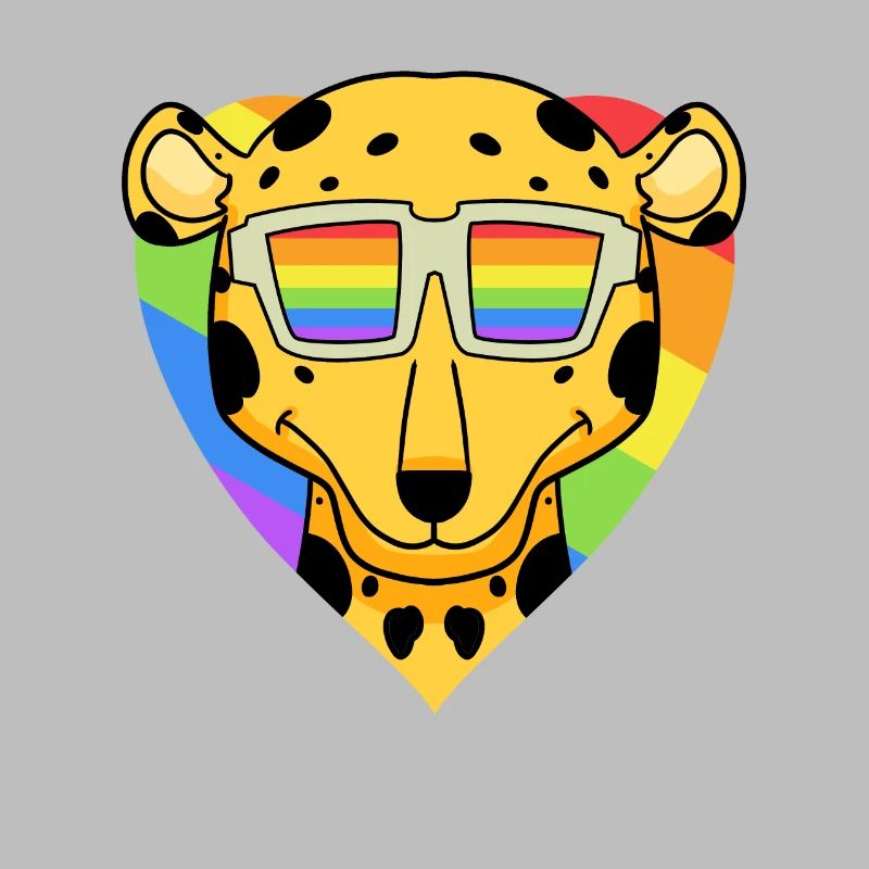 Regenbogen - Gepard mit Brille