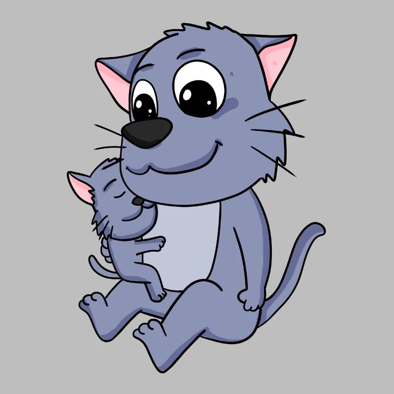 Famille de chats - Chat avec bébé