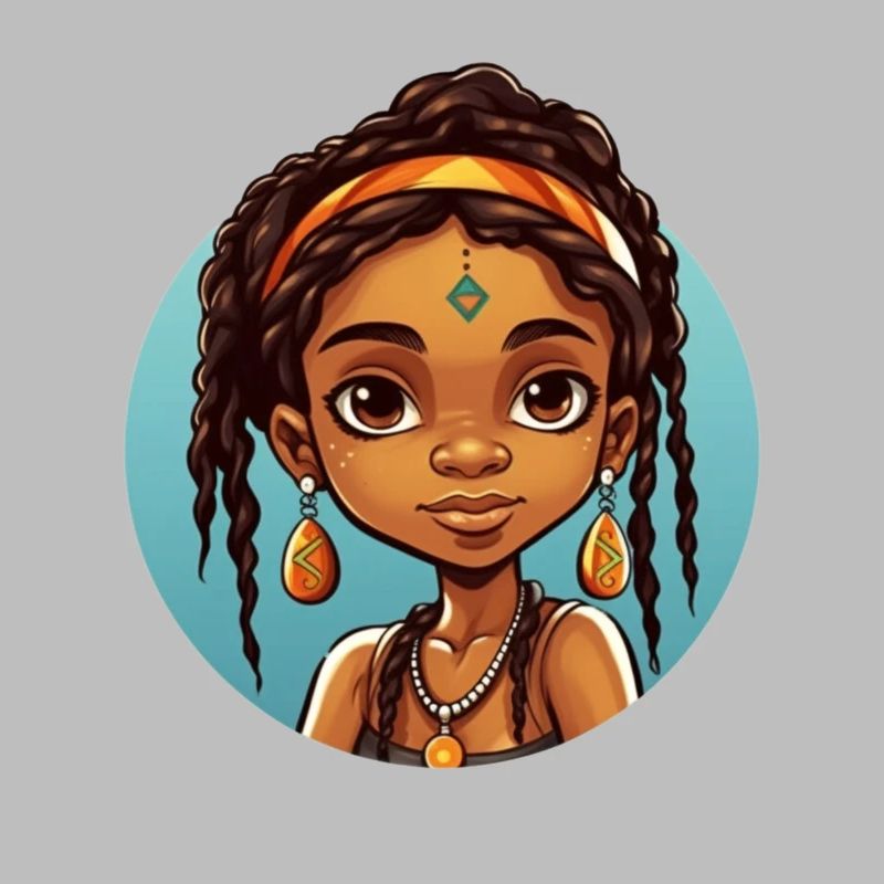 Afro Schwarz Kind Junge Mädchen Ethno Geschenkidee