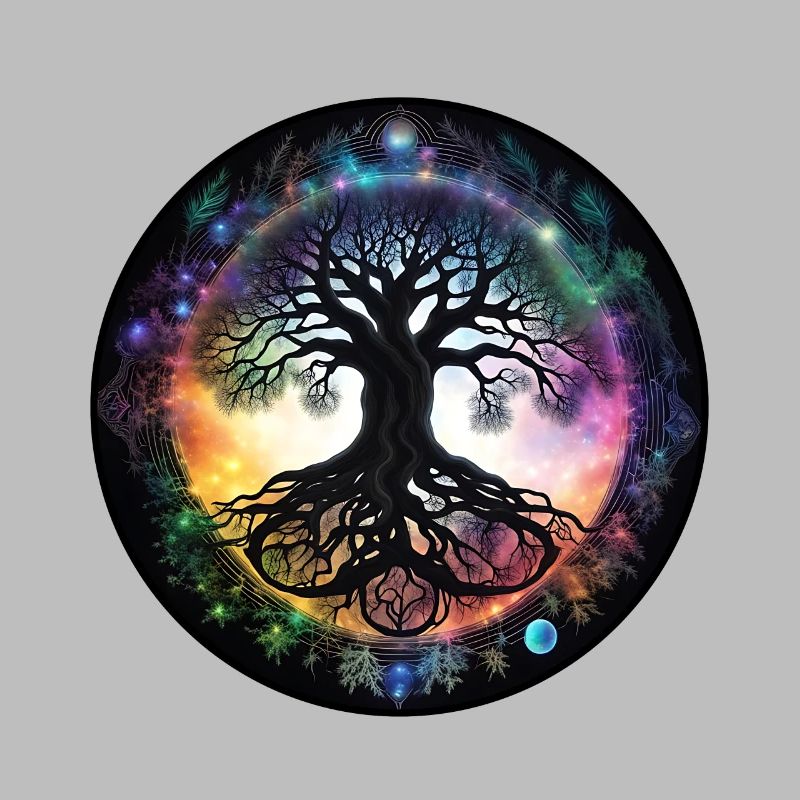 Root tree in rainbow circle