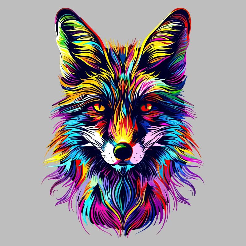 Fox Pop Art Colorful Fox Lover Red Fox Foxes