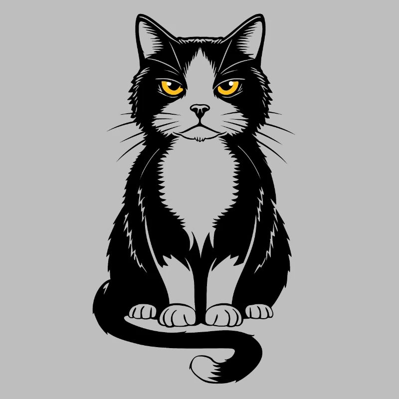 Image d’un chat noir assis