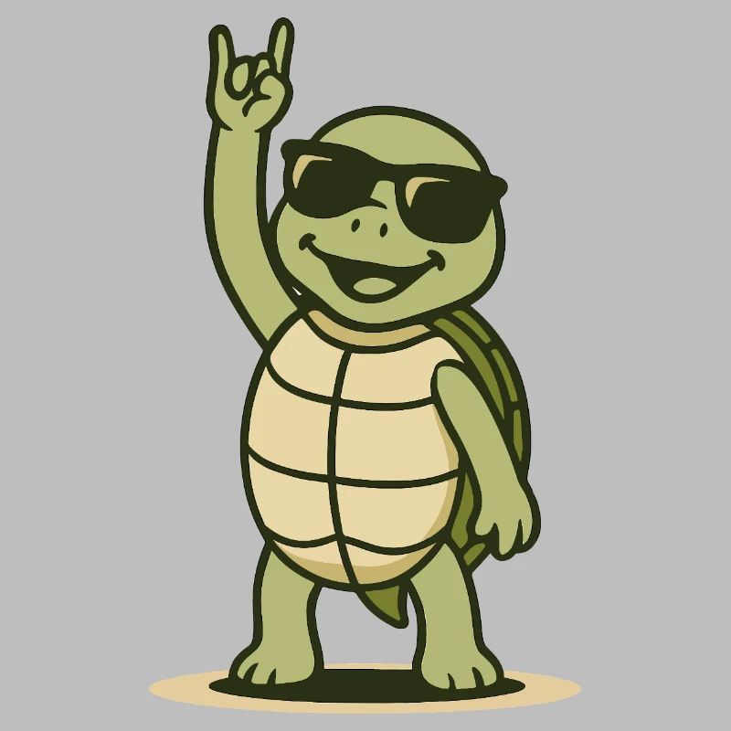 Rocking turtle with sunglasses