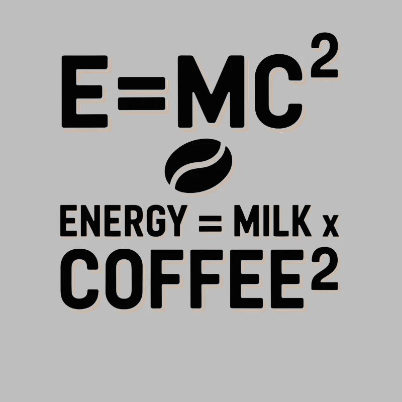 E=MC2 Physik Spruch Koffein Nerd Energie Kaffee