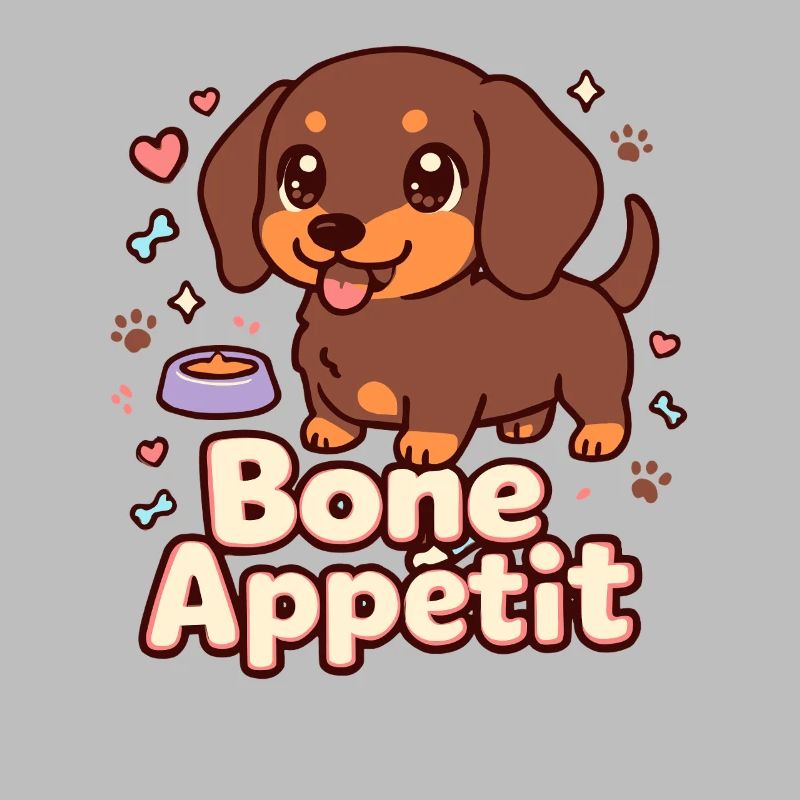 Conception d’appétit d’os de teckel mignon