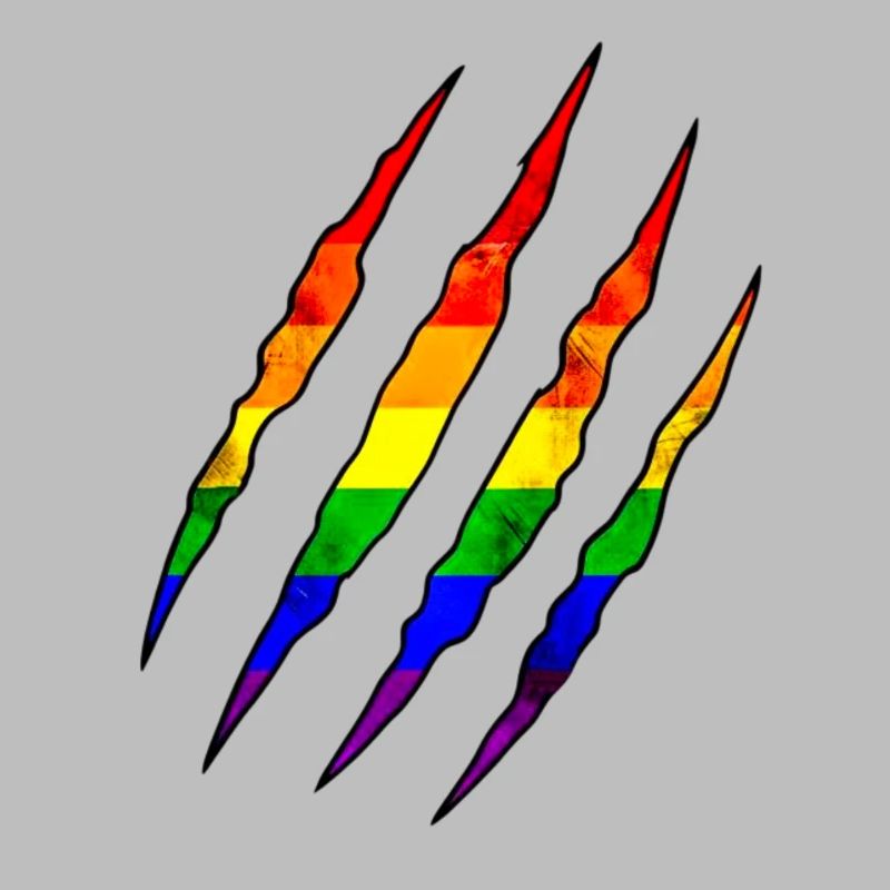 Pride Claw arc-en-ciel Statement Scratch Trace
