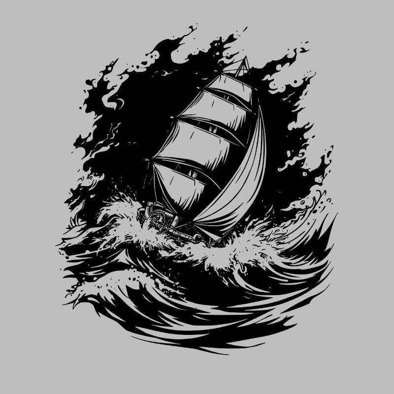 Artistic Sailing Illustration Sailor