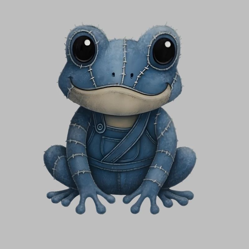 Denim Patchwork Frosch