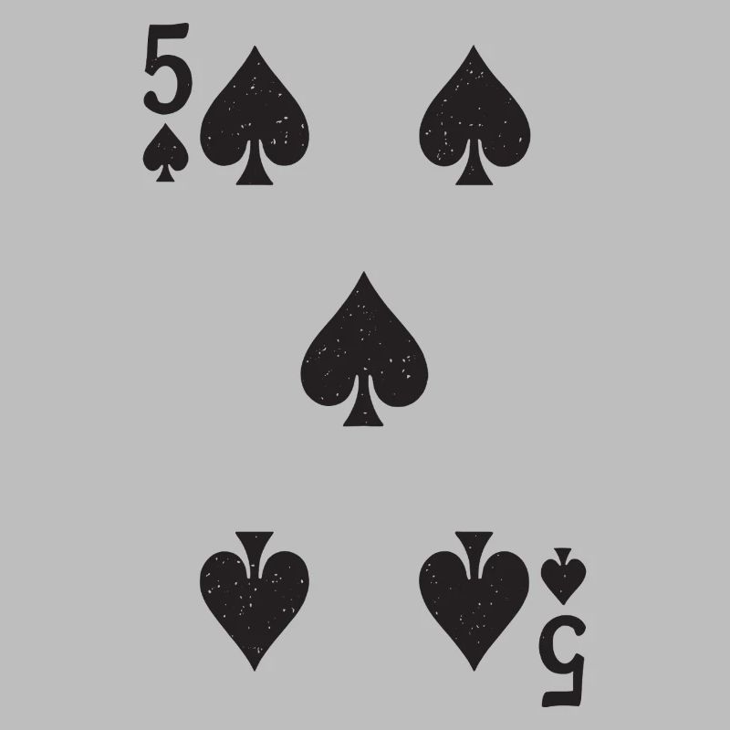 Playing Cards Silhouettes Pattern 5 Spades