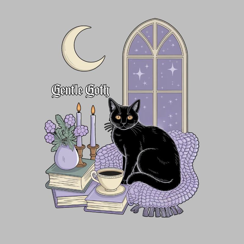 Gentle Goth Cozy Goth Cat