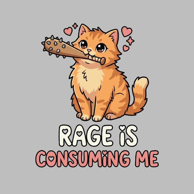 La rage me consume Chat mignon meme