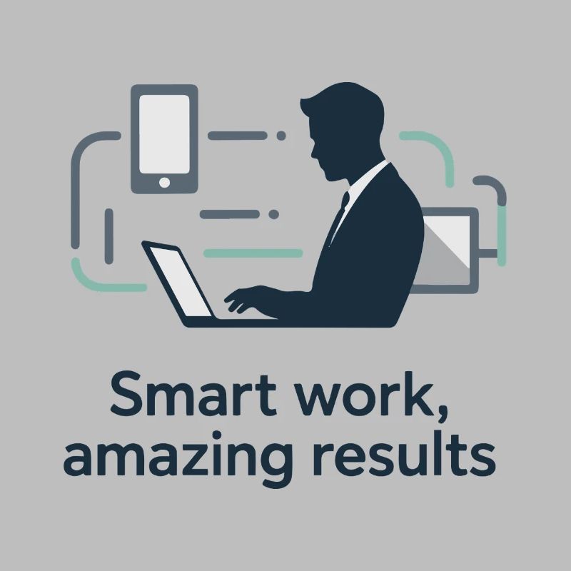 Smart Work Tech Silhouette