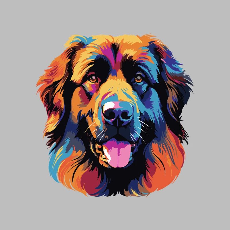 Explosion de couleur Portrait de chien