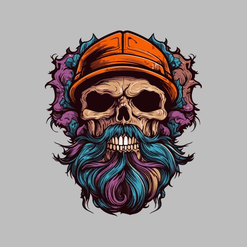 Skull with Beard