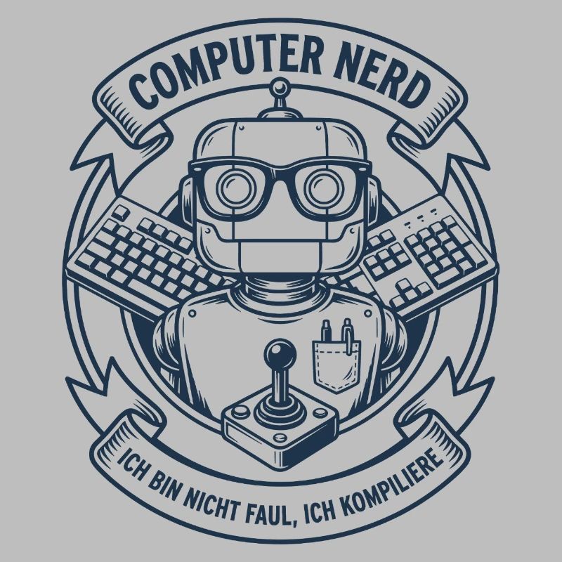 Computer Nerd Roboter Logo