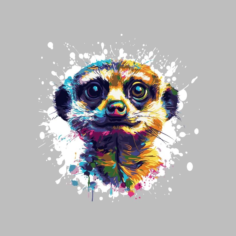 Éclaboussure de portrait de suricate