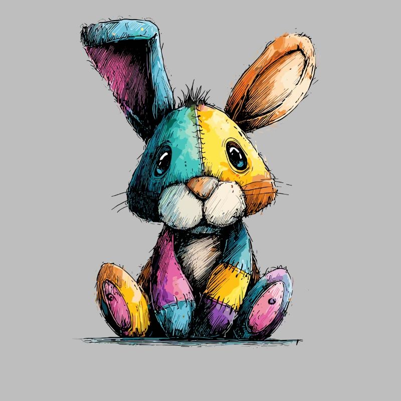 Patchwork Bunny Coloré