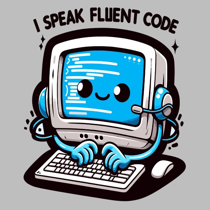 I Speak Fluent Code Retro Computer