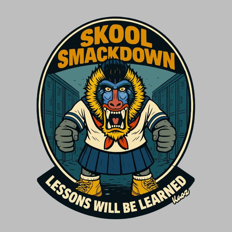 School Smackdown Primates Monkey Mandrill