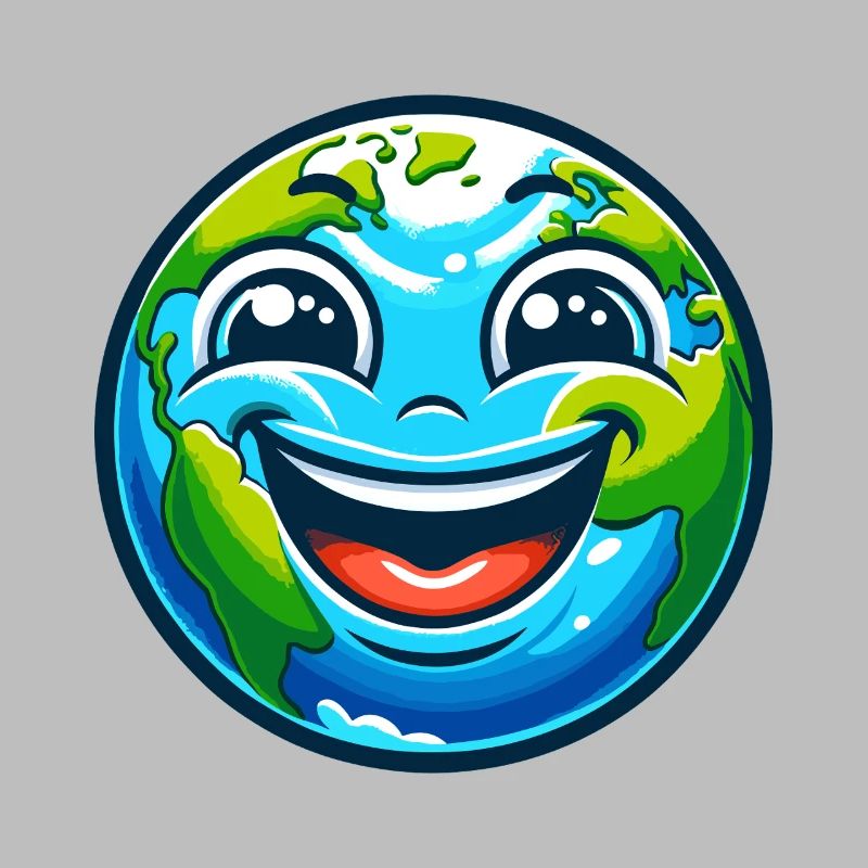 Dessin animé de la Terre Joyeuse
