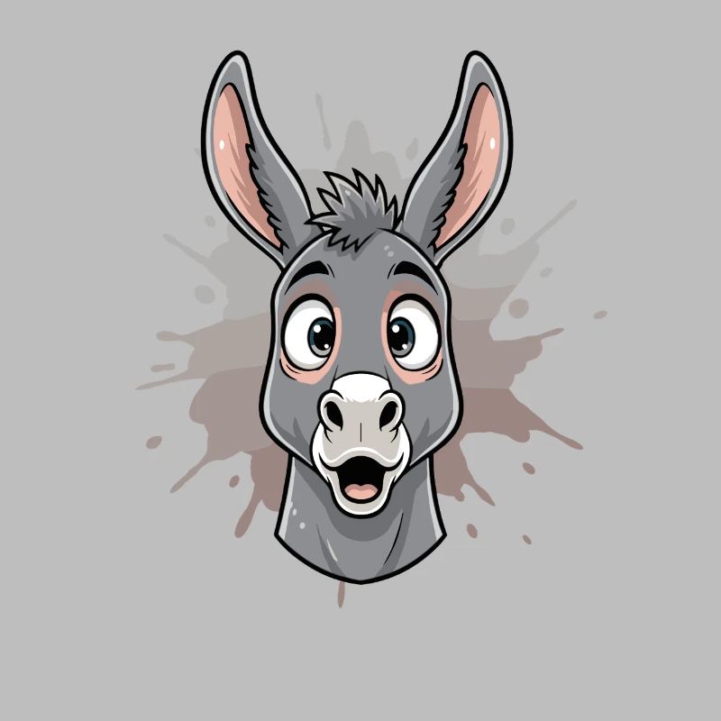 Cartoon Donkey in Spritz Splash