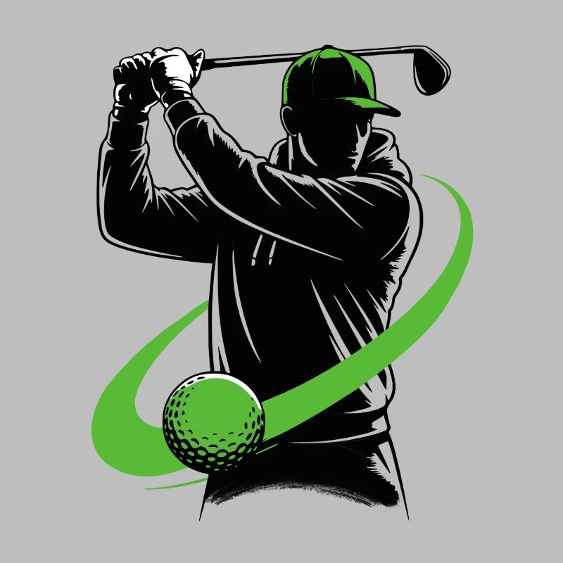 Golfer mit einem Golfschläger – ein dynamischer Schwung.