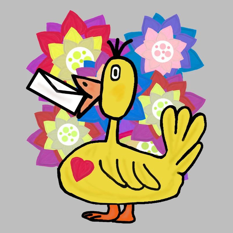 Fleurs de canard Salutations d’anniversaire Fleurs de canard