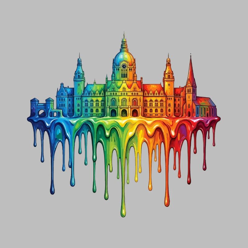 Hanover with colorful gradient color