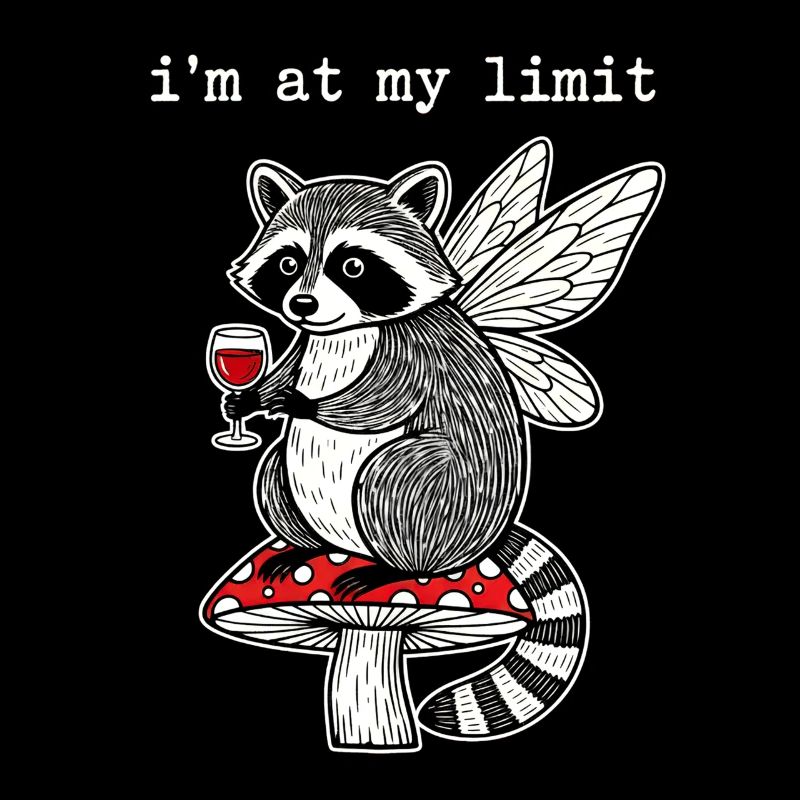 Wing predator on mushroom with wine