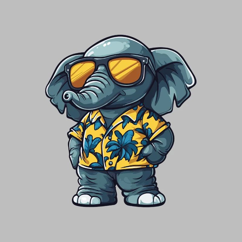 Elephant Comic Holiday