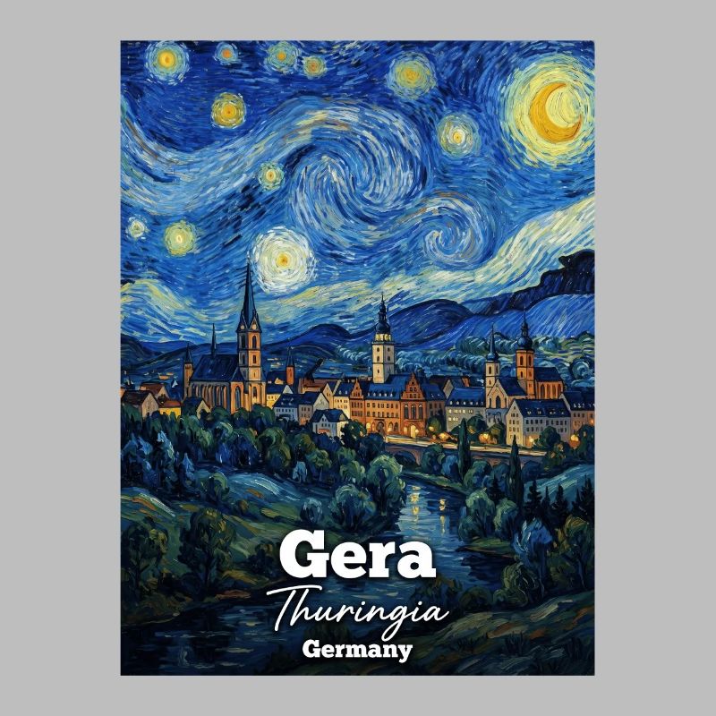 Gera Thuringia Germany Starry Night