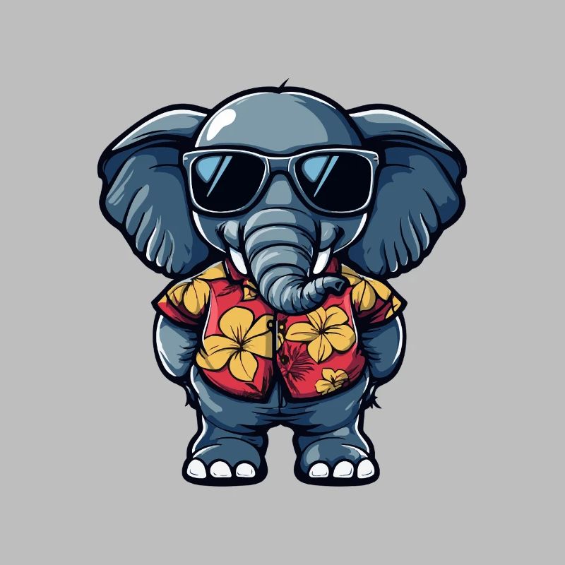 Elephant Comic Holiday