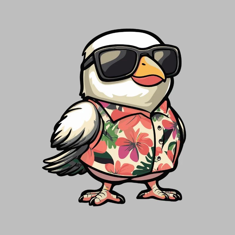 Taube Vogel Comic Urlaub