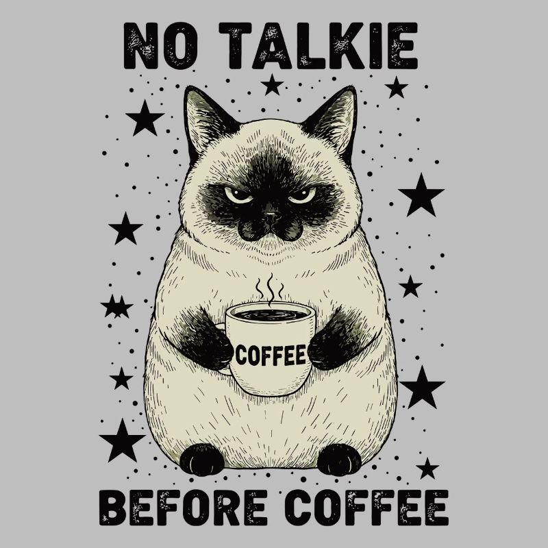 Pas de conversation devant un chat amateur de café